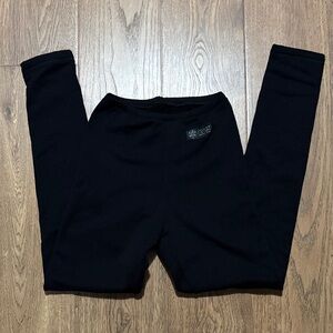 Salmon Sisters Women’s Nomar Black Fleece Leggings size Medium